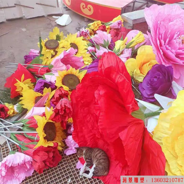 玻璃钢花篮雕塑,仿天安门花篮,花卉绢花花篮7